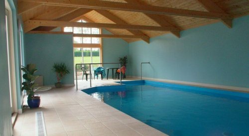 The indoor heated swimming pool